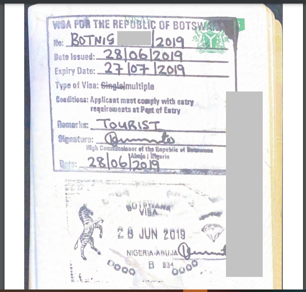 BOTSWANA VISA IN NIGERIA