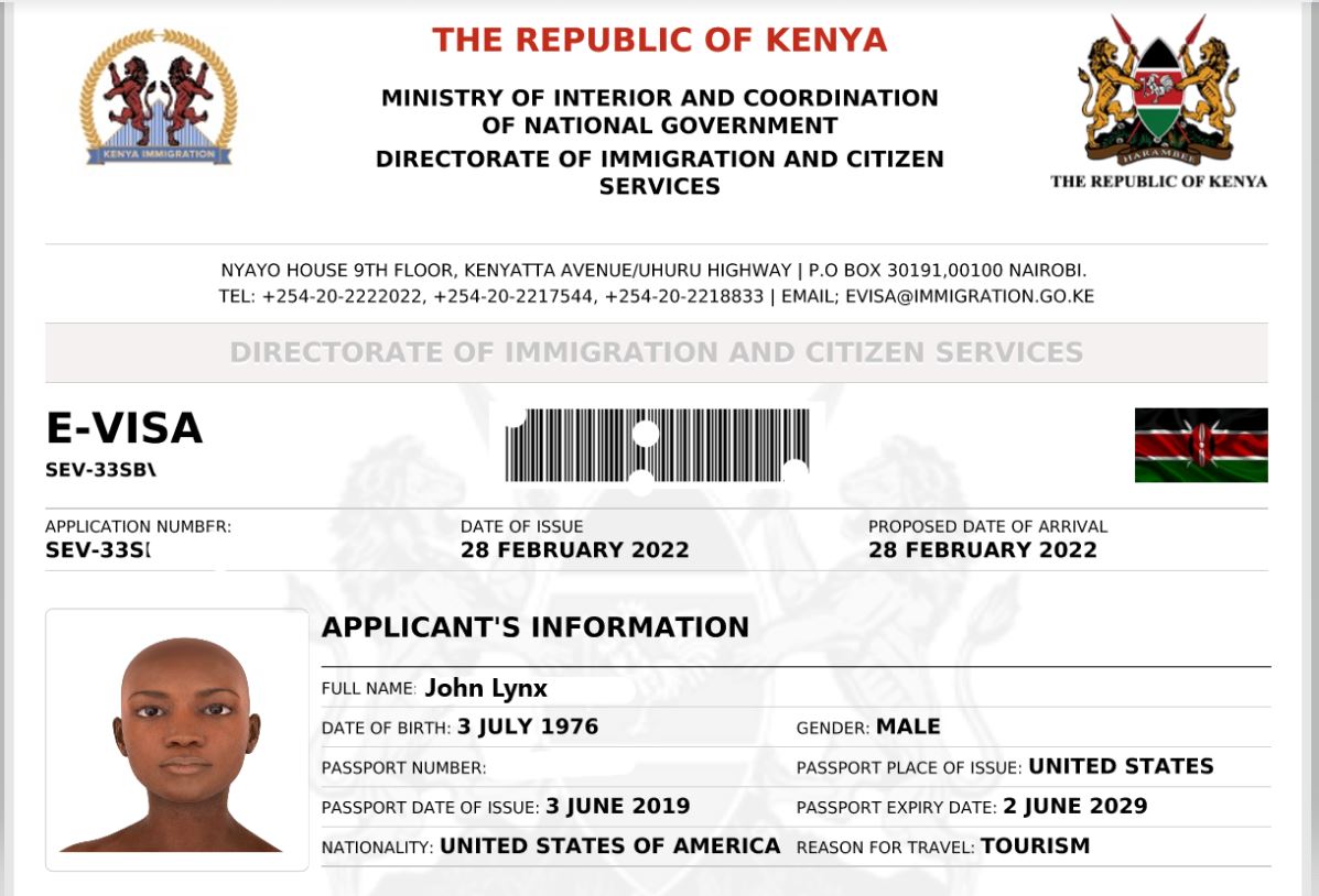 kenya visit visa online application